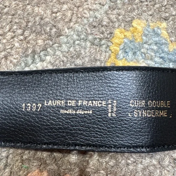 Laure de France Statement Leather Belt | Jewel Buckle | Made in France - Picture 3 of 8